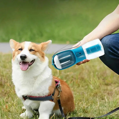 3-in-1 Dog Water Bottle with Bowl & Bag Dispenser